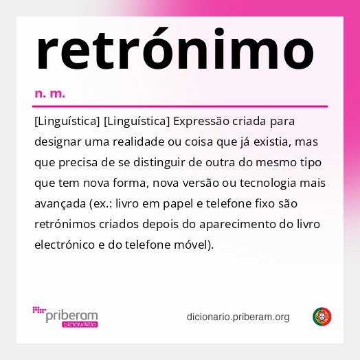 Significado de retrónimo