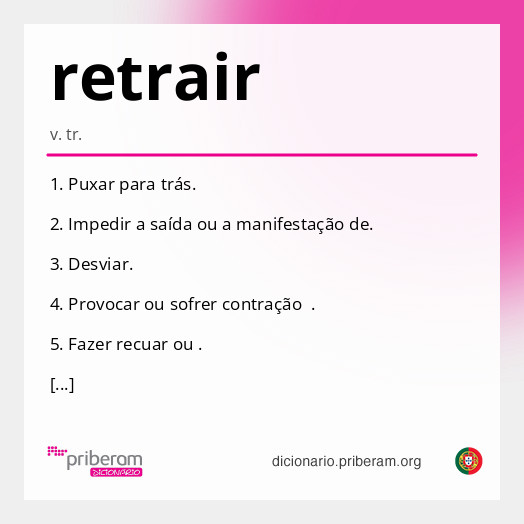Significado de retrair