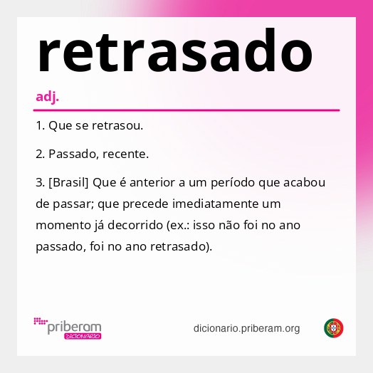 Significado de retrasado