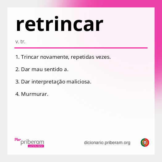 Significado de retrincar