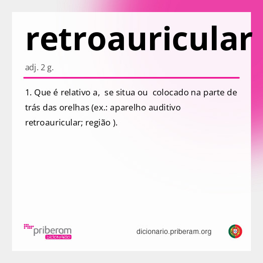 Significado de retroauricular