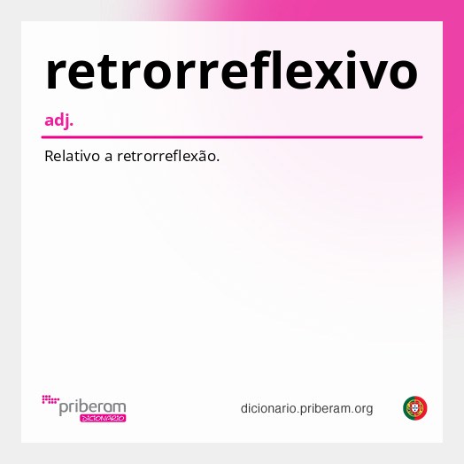 Significado de retrorreflexivo