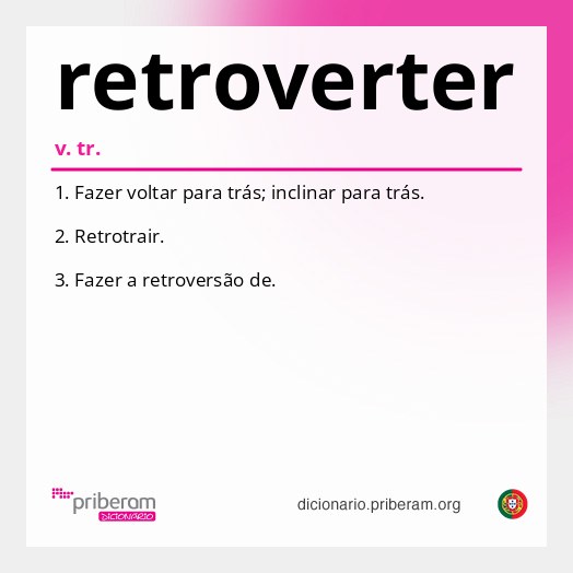 Significado de retroverter