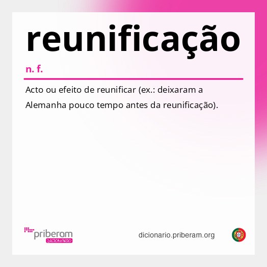 Significado de reunificação