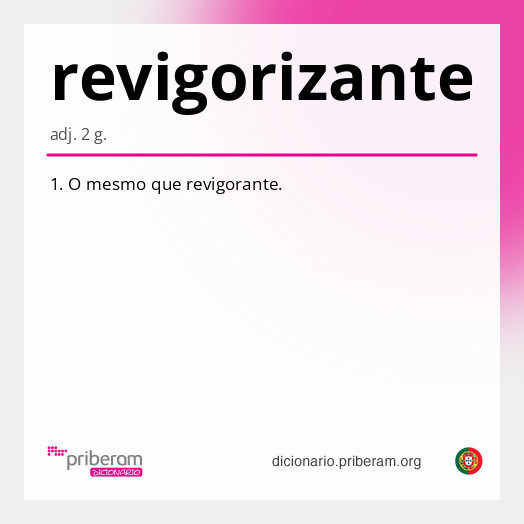 Significado de revigorizante