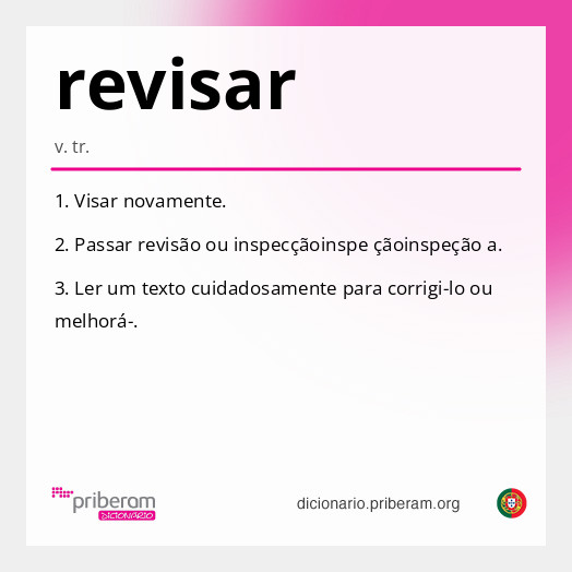 Significado de revisar