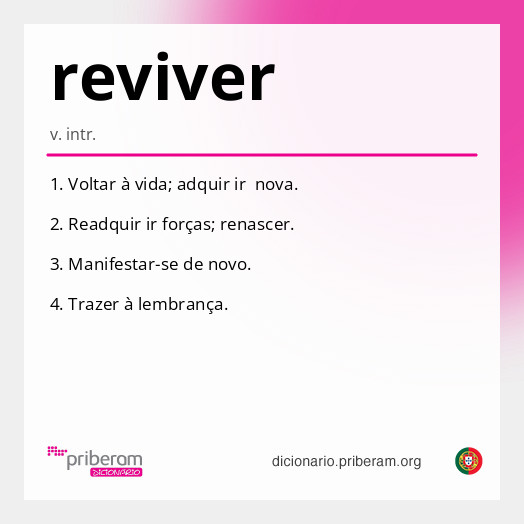 Significado de reviver