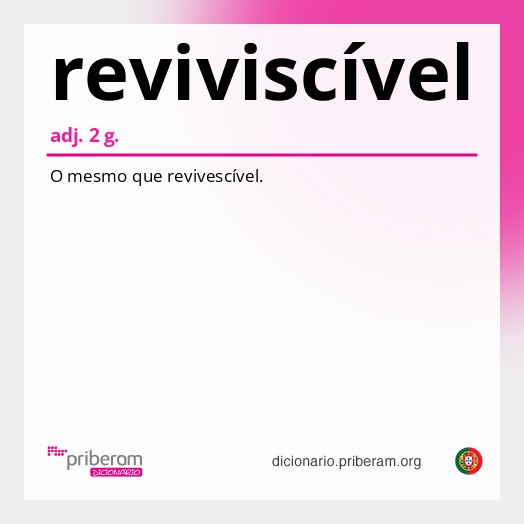 Significado de reviviscível