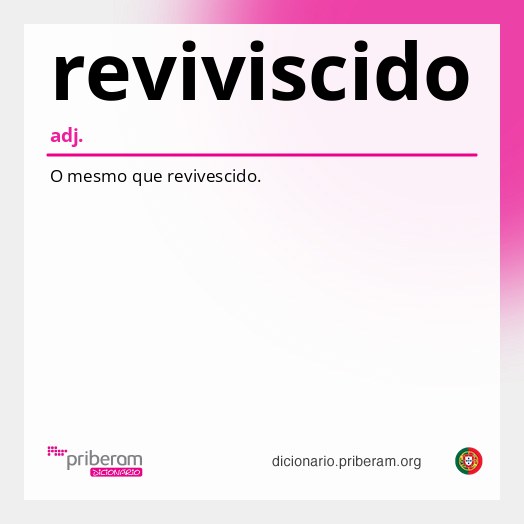 Significado de reviviscido