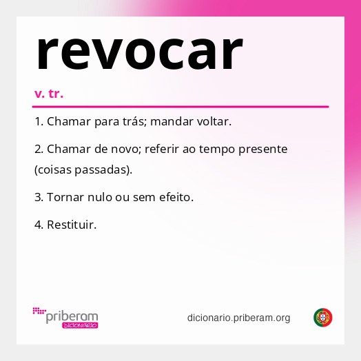 Significado de revocar