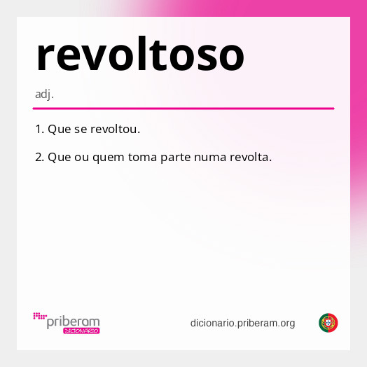 Significado de revoltoso