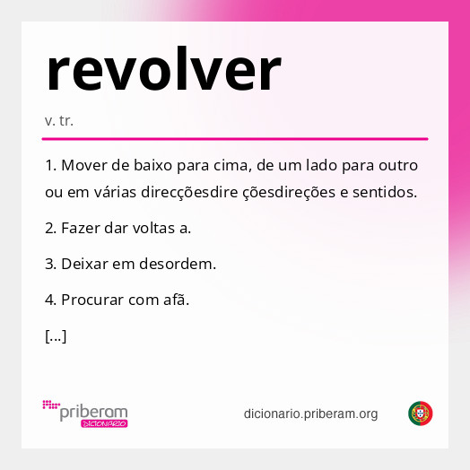 Significado de revolver