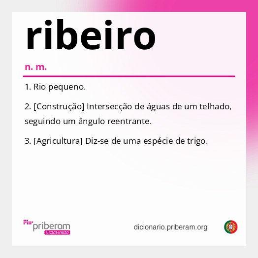 Significado de ribeiro