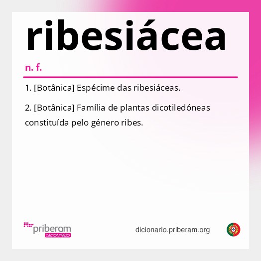 Significado de ribesiácea
