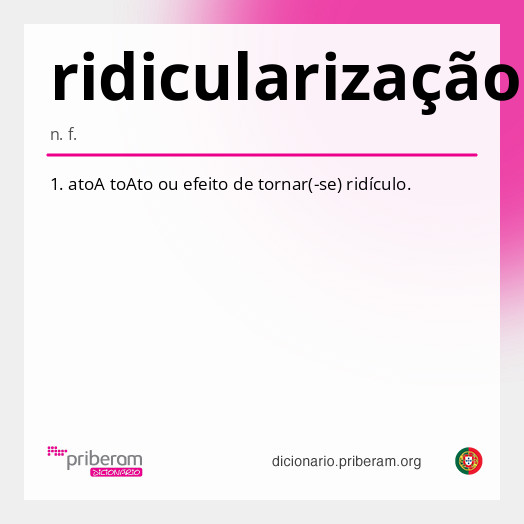 Significado de ridicularização