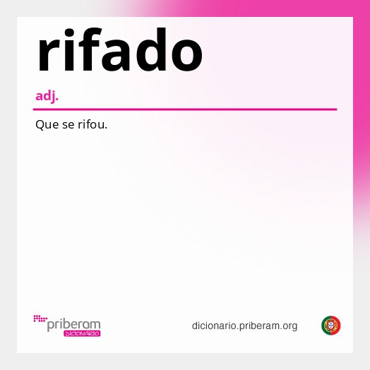 Significado de rifado
