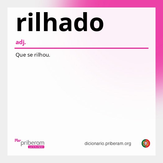 Significado de rilhado