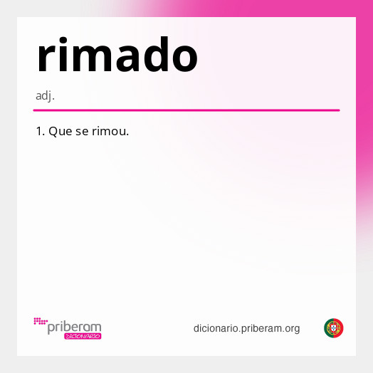Significado de rimado