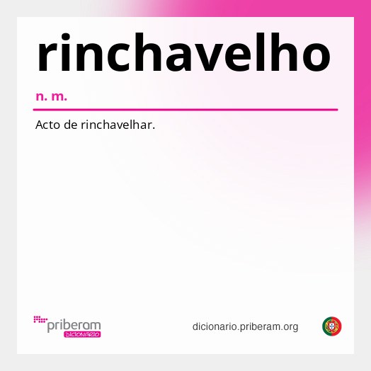 Significado de rinchavelho