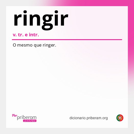 Significado de ringir