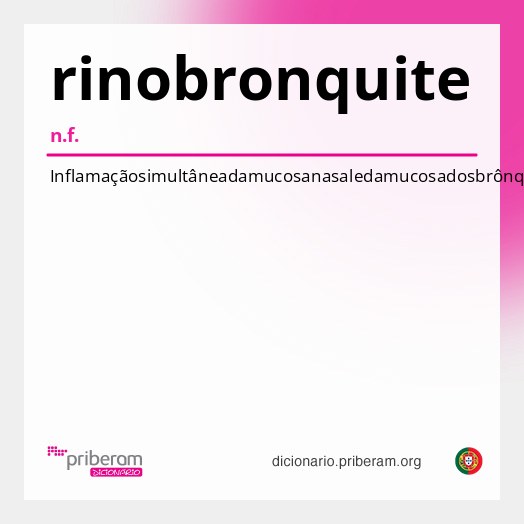 Significado de rinobronquite