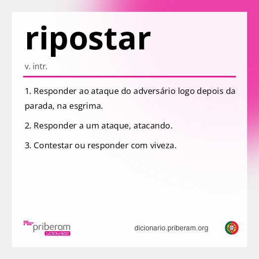 Significado de ripostar