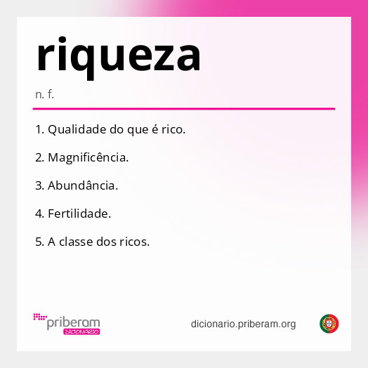 Significado de riqueza