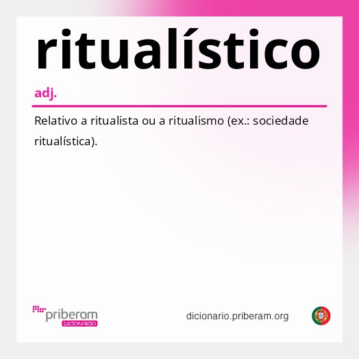 Significado de ritualístico