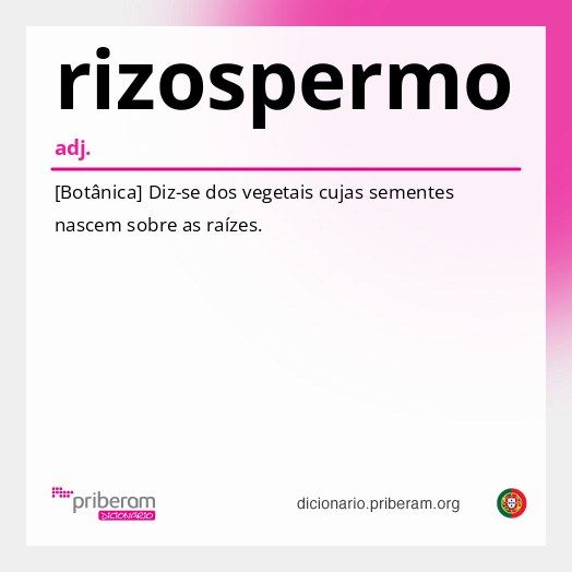 Significado de rizospermo