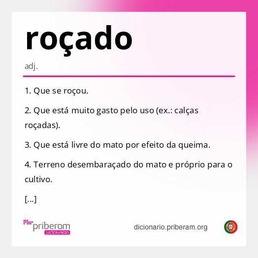 Significado de roçado