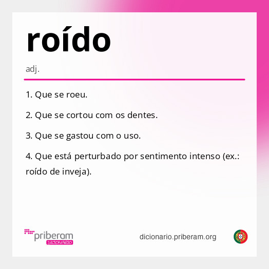 Significado de roído