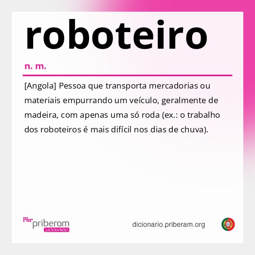 Significado de roboteiro