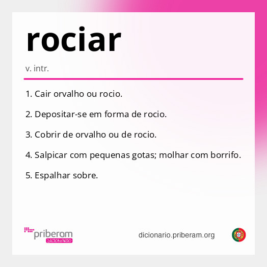 Significado de rociar
