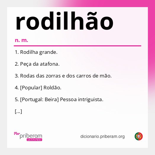 Significado de rodilhão