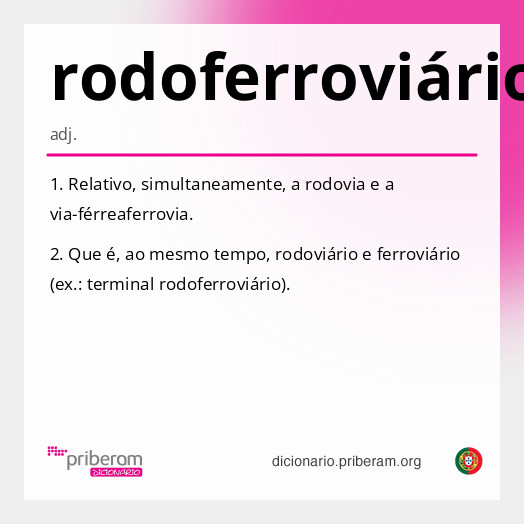 Significado de rodoferroviário
