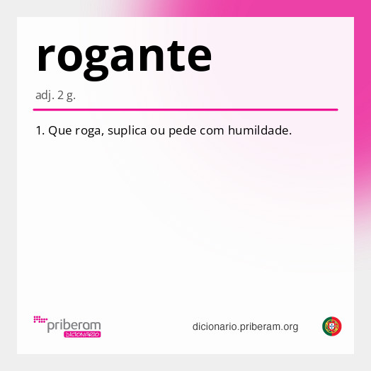 Significado de rogante