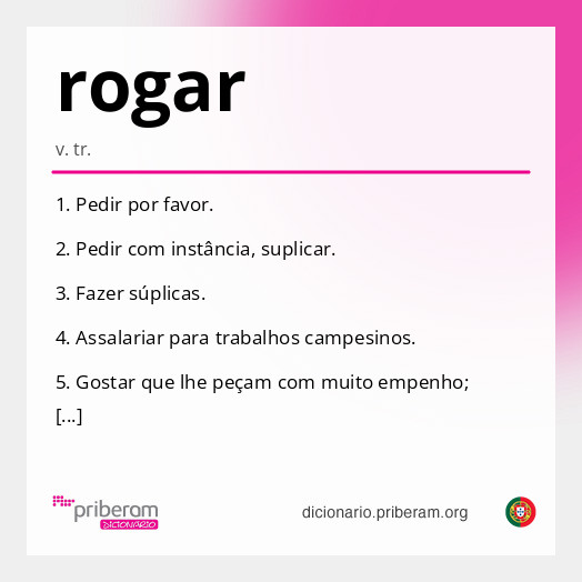 Significado de rogar