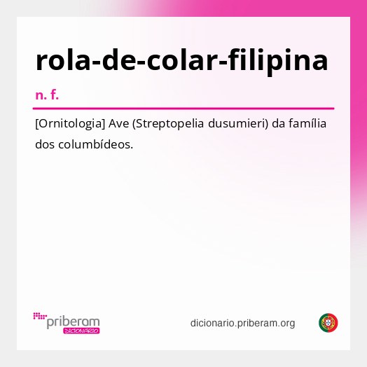 Significado de rola-de-colar-filipina