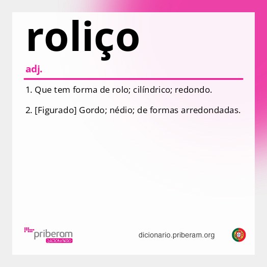 Significado de roliço