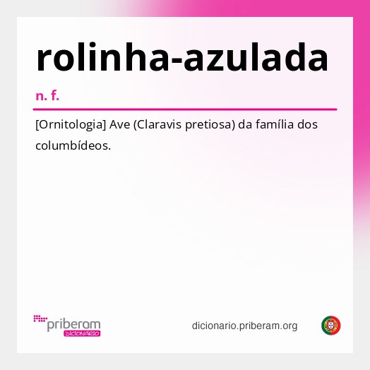 Significado de rolinha-azulada