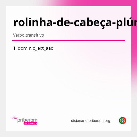 Significado de rolinha-de-cabeça-plúmbea