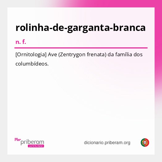 Significado de rolinha-de-garganta-branca
