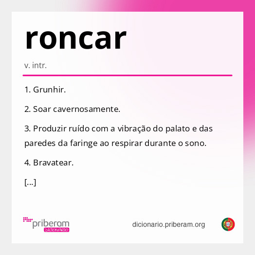 Significado de roncar