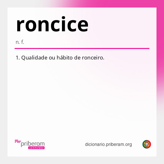 Significado de roncice