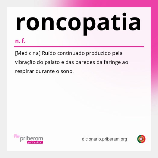 Significado de roncopatia