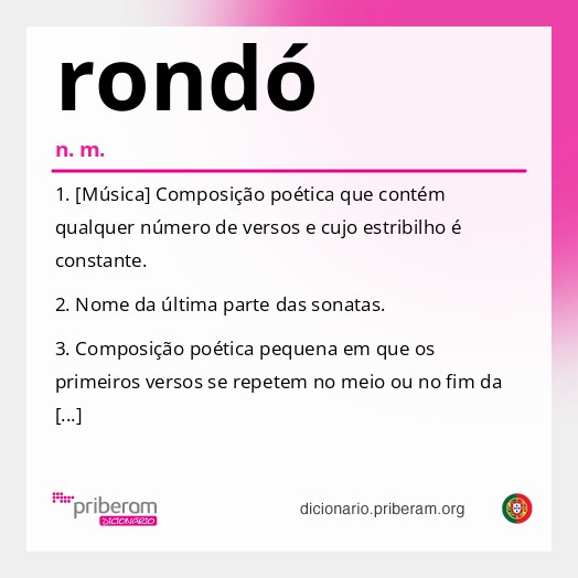 Significado de rondó