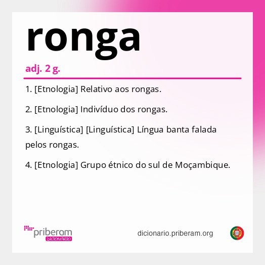 Significado de ronga