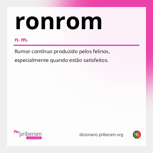 Significado de ronrom