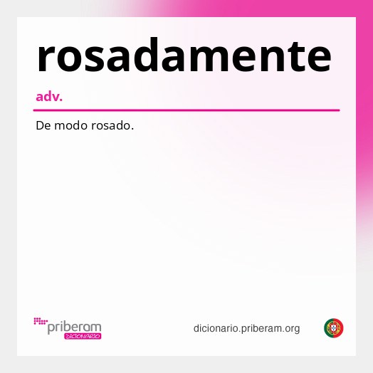Significado de rosadamente