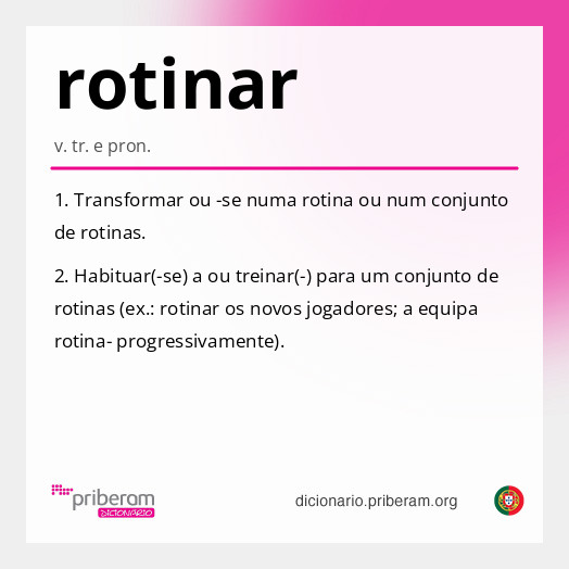 Significado de rotinar